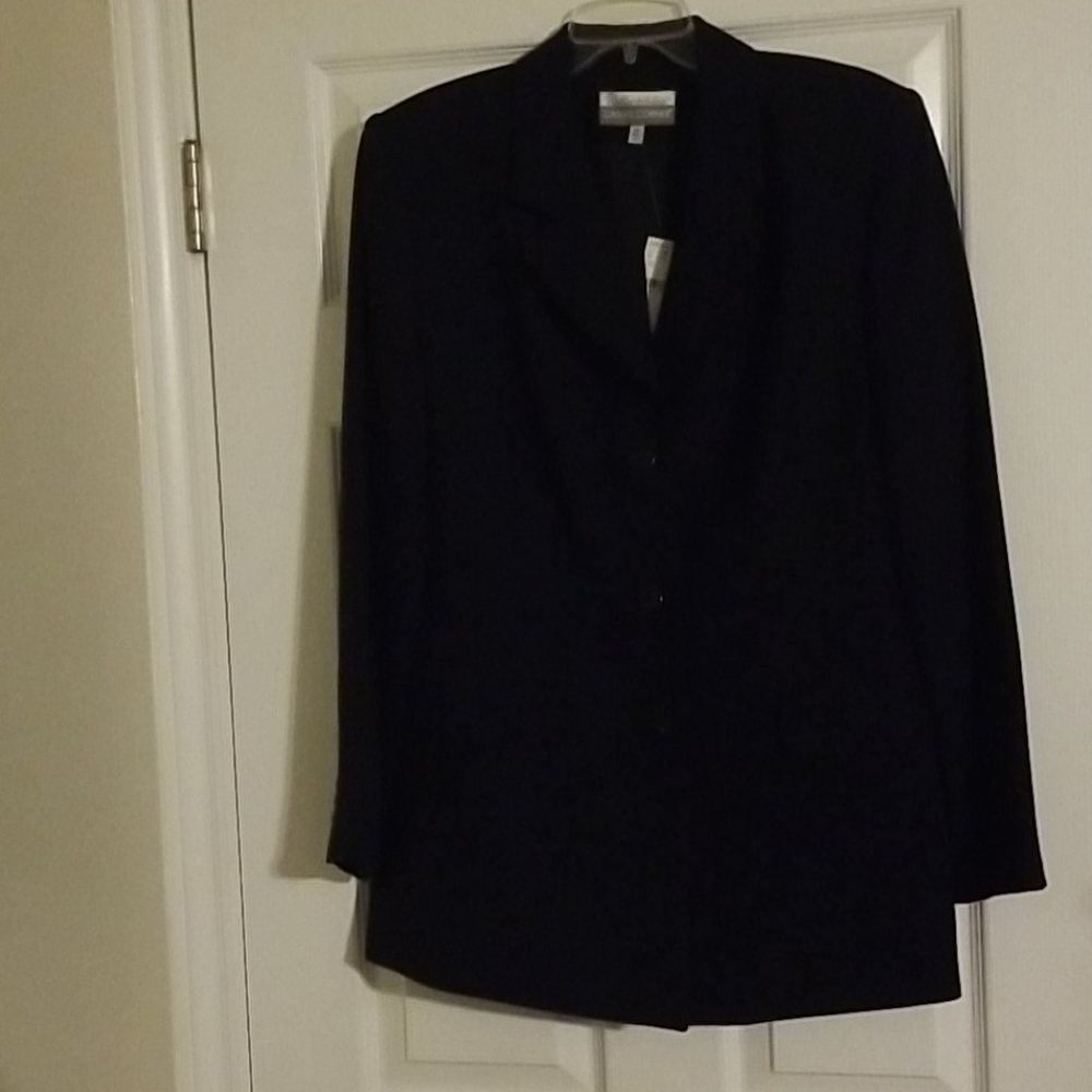 Casual Corner navy suit jacket size 14